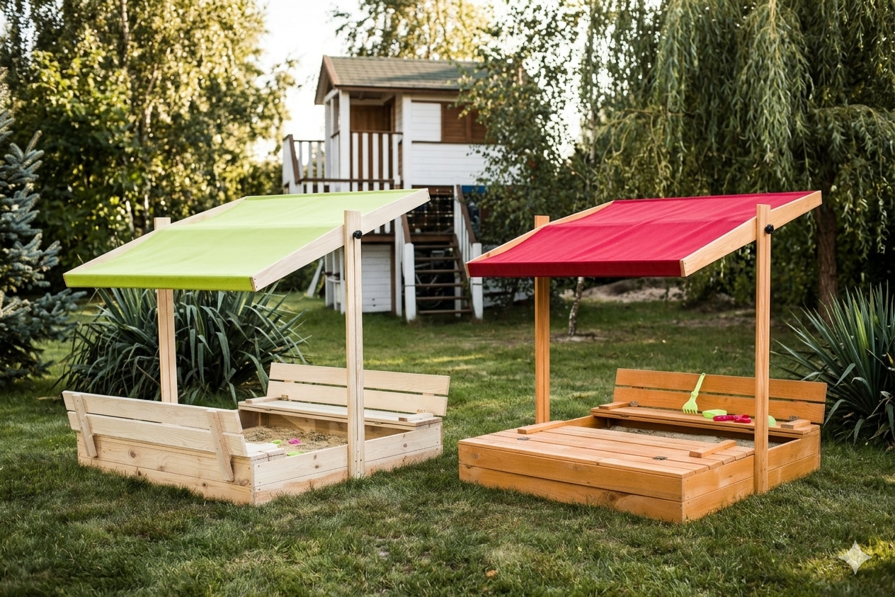 Piaskownica z daszkiem i zamknięciem – bezpieczna i komfortowa zabawa dla Twojego dziecka